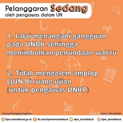 Pelanggaran Sedang oleh Pengawas dalam Ujian Nasional - 20190326